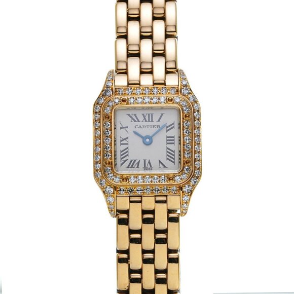 CARTIER Mini PANTHERE Double Bezel Diamond Full Frame WF3141B9 White/Blanc L... - Picture 1 of 7